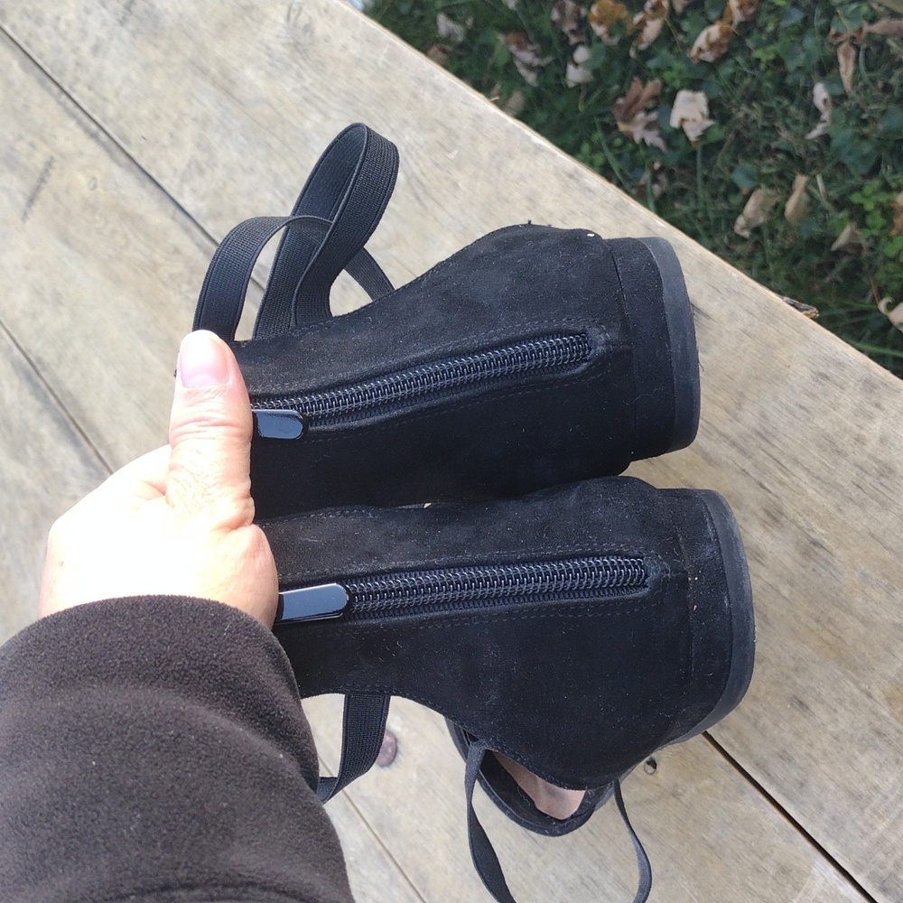Torrid Black Flats With Strappy And Pointed Toe Size 9 Wide - Picture 5 of 10